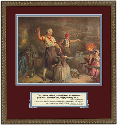 Washington at the Anvil Framed Print *DISCONTINUED LAST ONE!*