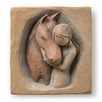 Quiet Strength Horse & Girl Plaque