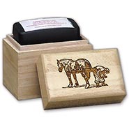 Wooden box for Rubber Stamp