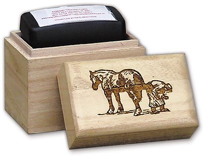 Wooden box for Rubber Stamp