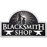 Blacksmith Shop Sign - Heavy Solid Aluminum USA Made