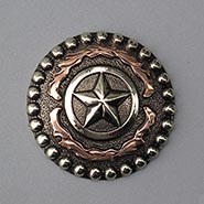 Round Star with Copper Scarf, Bandanna, Wild Rag Slide