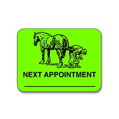 Farrier NEXT APPOINTMENT Reminder Sticker