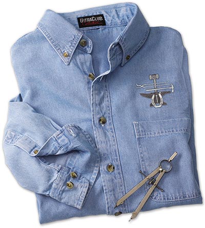 Tools of the Trade Longsleeve Denim Shirt *FLAWED* *ONLY ONE AVAILABLE SIZE XL*