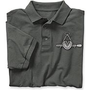 Short Sleeve Charcoal Heather Golf Shirt - Trimming Tools Embroidery