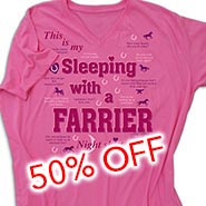 Sleeping with a Farrier Night shirt *HALF PRICE WHILE SUPPLIES LAST*