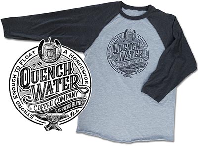 Farriers QuenchWater Coffee Brand Baseball Jersey *HALF PRICE - LIMITED AVAILABILITY*