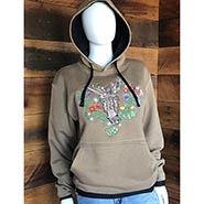 Embroidered Donkey Brown Hoodie Eat Bray Love