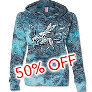 Horses Lend Us the Wings We Lack Burnout Hoodie *HALF PRICE size SMALL only*