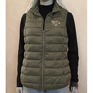 Moss Quilted Puffer Vest with Barn Girl Embroidery ONLY 1 AVAILABLE size Medium