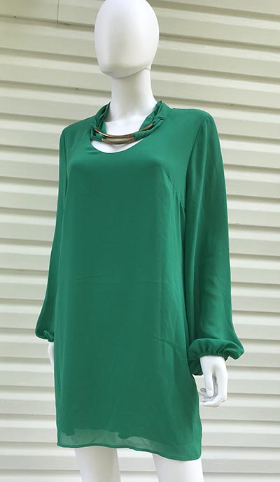 Venus Emerald Green Tunic with Metal Accents *ONLY 1 AVAILABLE - SIZE MEDIUM*