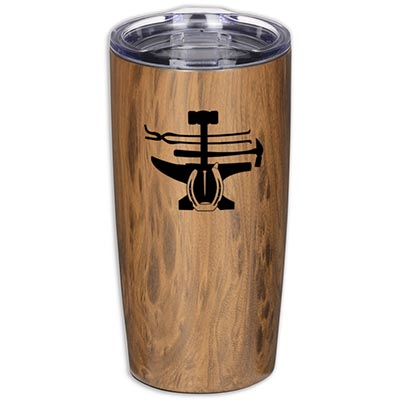 Farrier Tools Wood Grain Stainless Travel Cup