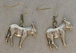 Brass Donkey Earrings