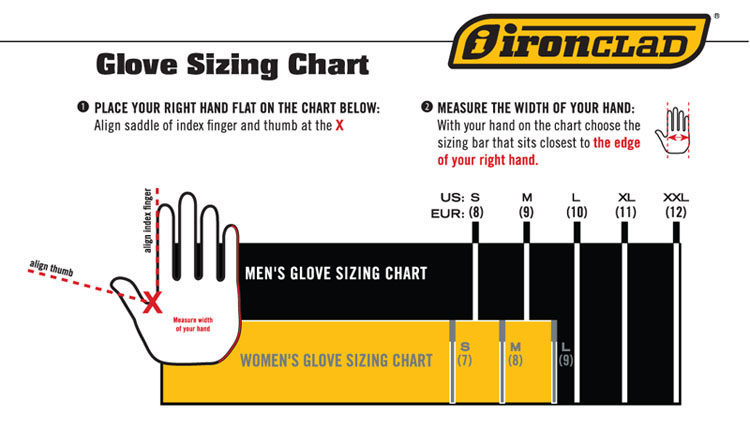 Ironclad Size Chart