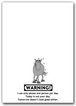 Note Pad - Warning